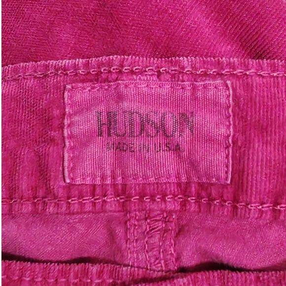 Hudson Jeans Nico Mid Rise Corduroy Super Skinny Pants Pomegranate Size 24 - Picture 4 of 10